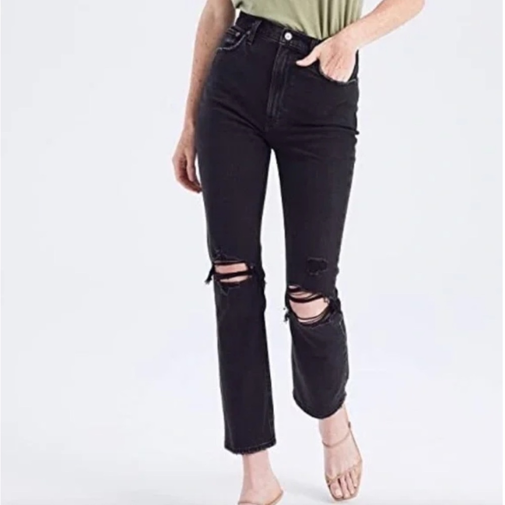 Abercrombie & Fitch Ankle Straight Ultra High Rise Jeans